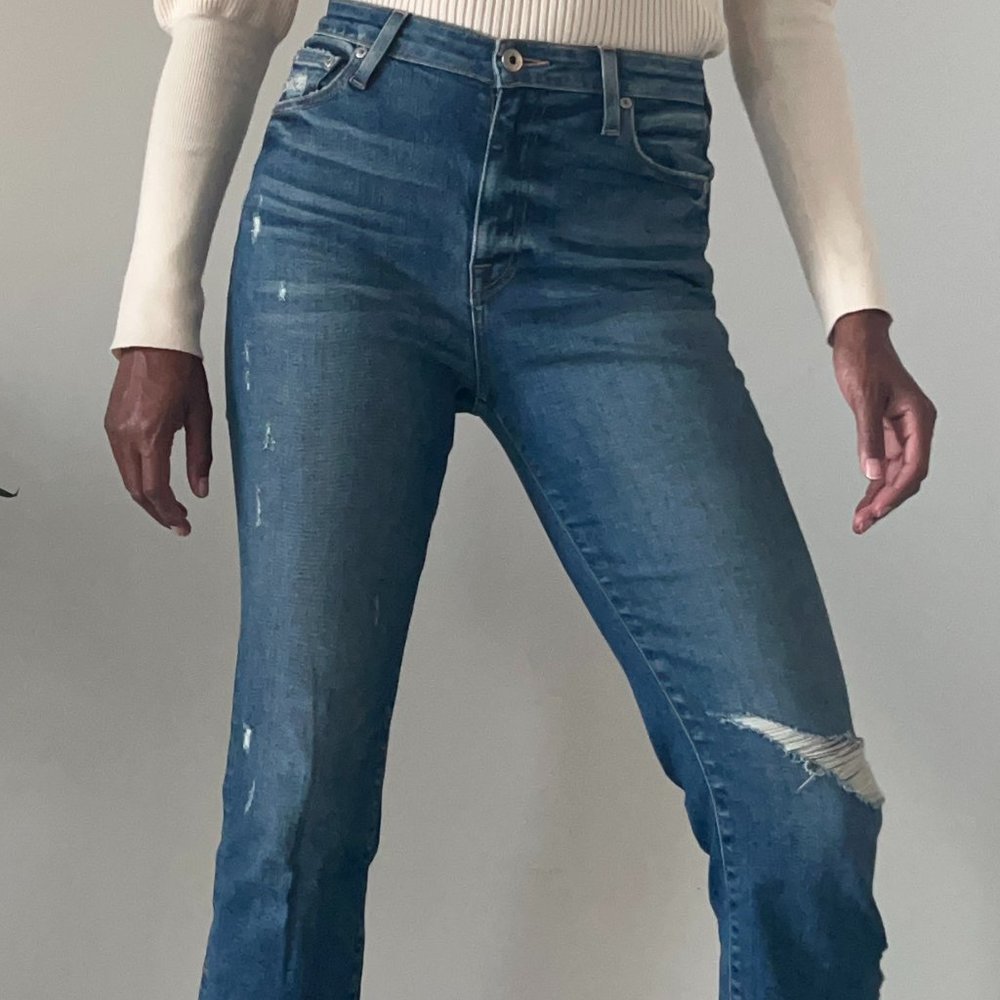 SIMKHAI River Jeans - Distressed Atlantic